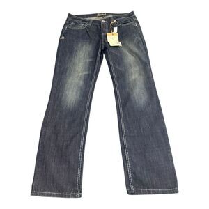 Adiktd Womens Low Rise Fitted Jeans